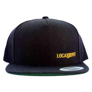 Localgrove -  Black Snapback Baseball Cap - Embroidered